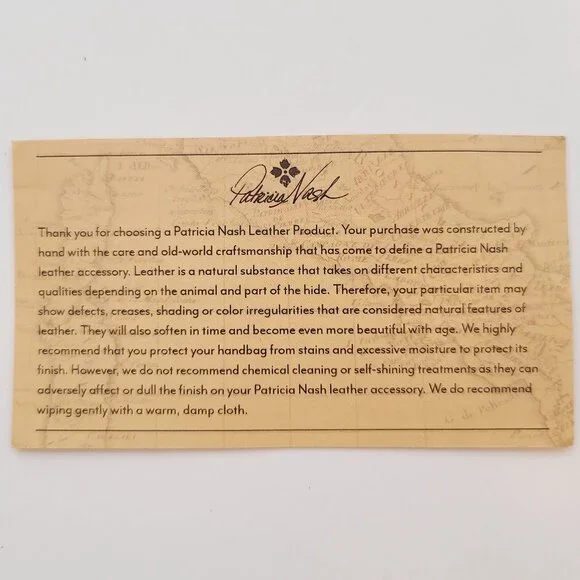 Patricia Nash Leather Crossbody – Vintage Map Print in Riot Rust - Picture 11 of 15